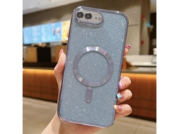 Capa De Tpu Para Iphone 8 Plus - Glitter - Acabamento Eletroplástico - Magsafe