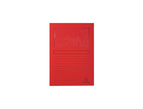 Subpasta EXACOMPTA Forever Vermelho Janela Transparente A4 100 Unidades
