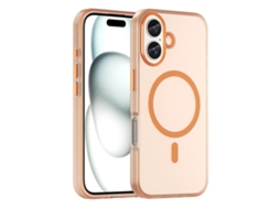 Capa Híbrida Translúcida Para Iphone 16 Plus - Tpu E Pc Com Magsafe | Fosca - Laranja