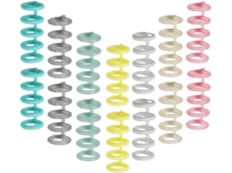 30 argolas para pastas de folhas soltas, 5 furos, argolas de plástico multicoloridas para cadernos e álbuns.