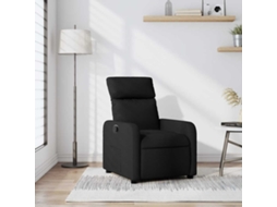 Vidaxl Poltrona Reclinável Tecido Preto