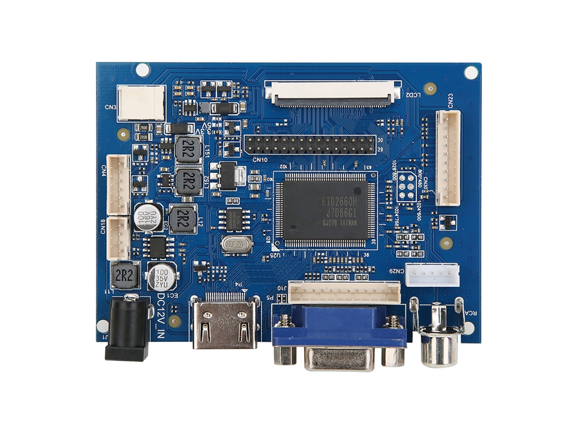 Laxiscreed Módulo De Display Lcd Universal Com Hdmi, Vga, Av E Controlo Remoto