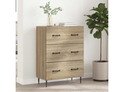 Vidaxl Gabinete De Gavetas Carvalho Sonoma 66 X 34,5 X 89,5 Cm