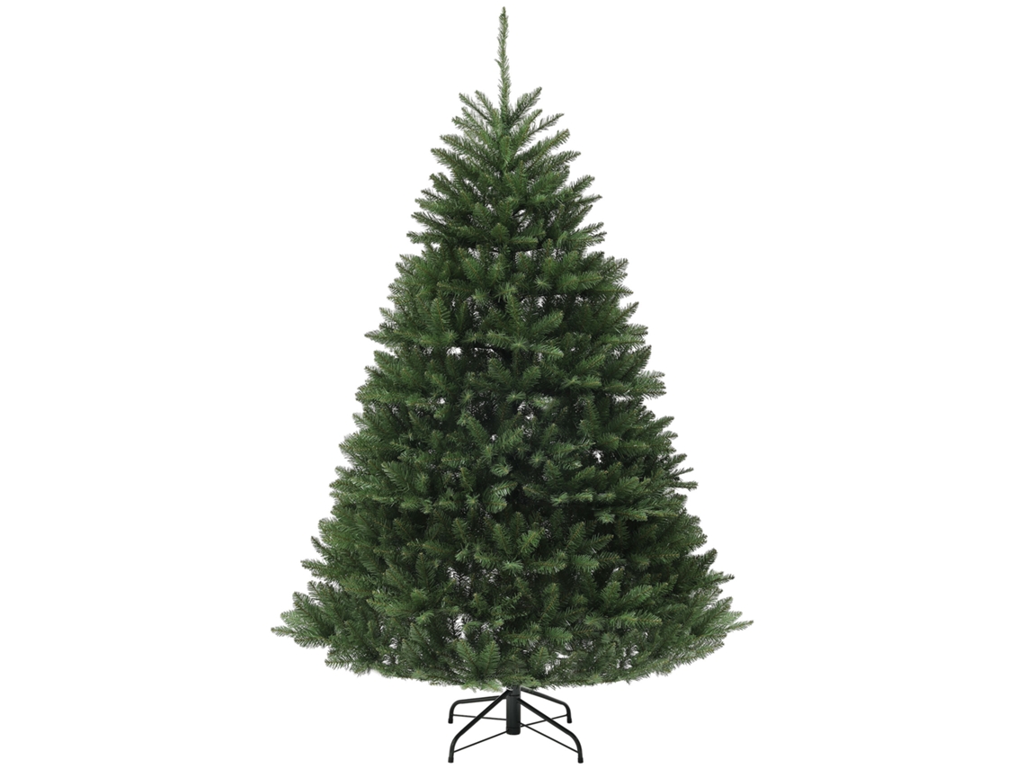 Árvore De Natal Artificial De 195 Cm Com 1838 Galhos E Base De Aço Para Uso Interno, Verde.