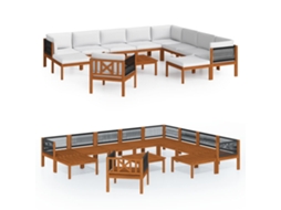 Garden Lounge Set, Garden Lounge Sets Vidaxl Branco Madeira De Acácia (n/a)