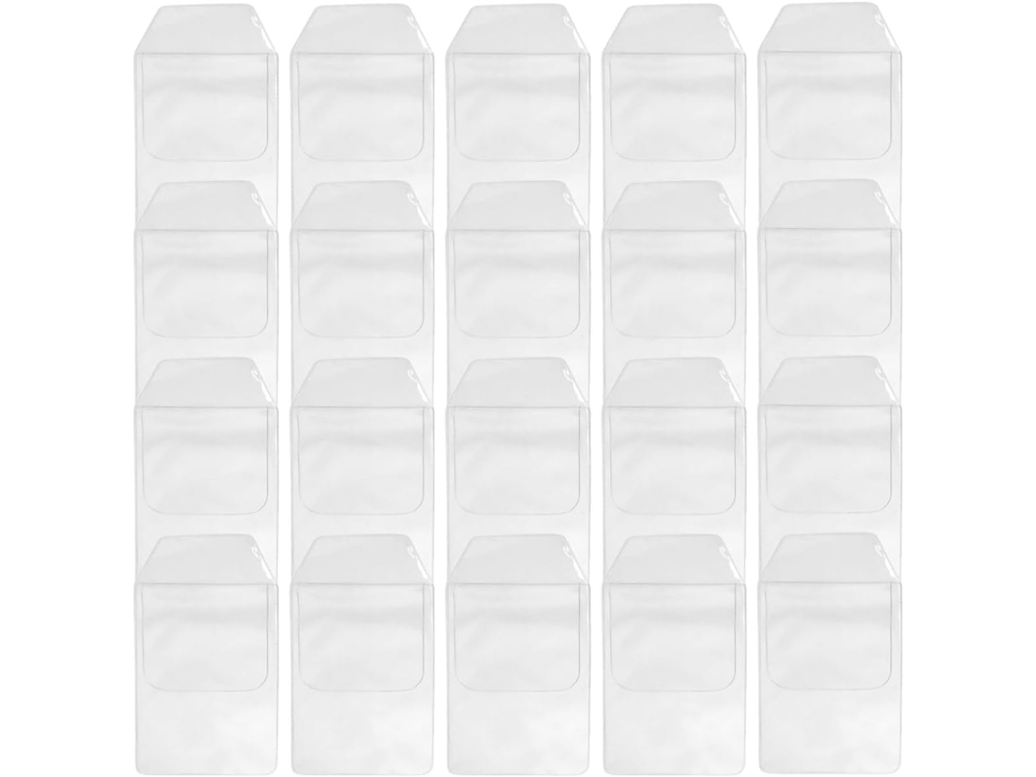 20 Caneta em Pvc, Transparente, para Escritório, Pacote com 20 Estojos Transparentes de Pvc para Canetas CHABERLU