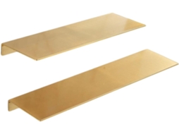Suporte De Parede Para Banheiro, 2 Peças, Em Liga De Alumínio Dourado, Prateleira De Armazenamento Resistente