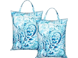 Conjunto De 2 Sacos De Roupa Suja Para Viagem (aquarela E Flor