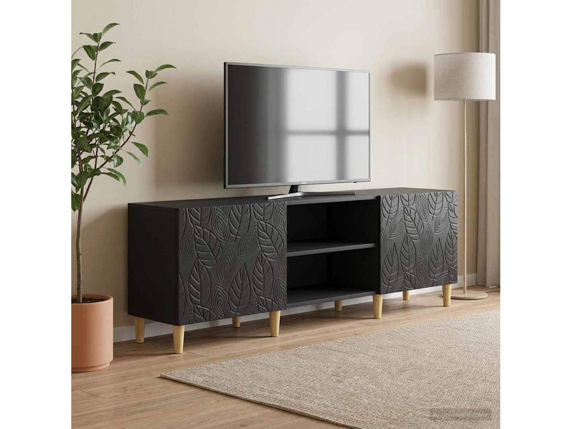Vidaxl Gabinete Para Tv 150 X 31 X 50 Cm Preto Derivados De Madeira
