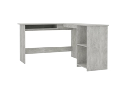 Corner Desk, Corner Desks Vidaxl Cinzeto Madeira Processada (n/a)