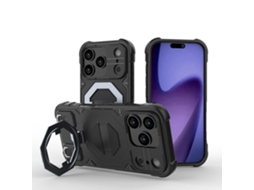 Compatível Com Capa À Prova De Choque Ip17-pro, Capa De Celular Com Suporte, Preta