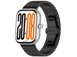Bracelete para Huawei Watch X5 XIAOMOYU em aço inoxidável com fecho borboleta uma bolinha preta