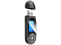 Receptor E Transmissor Usb Bluetooth 5.0 Com Display VONKELIOS