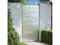 Vidaxl Portão De Jardim 85 X 174 Cm Aço Inoxidável Prateado Trancável