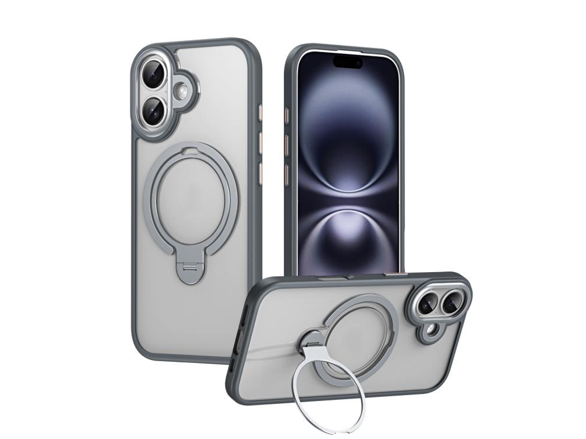 Capa Para Iphone 17 Com Suporte Magnético Magsafe De Anel Duplo