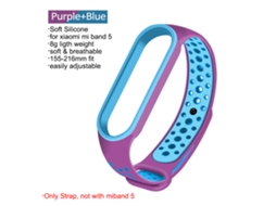 Cinto de relógio esportivo de silicone para Xiaomi Mi Band 5 EOOCOO
