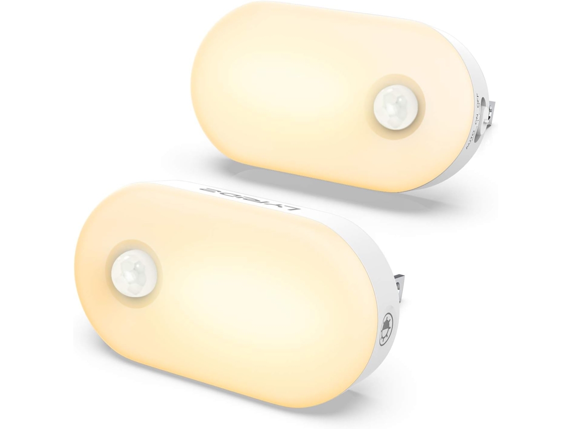 Lurelia, Luz Tomada Led, Sensor Pir, Plugue Ue, Regulável, Auto, Branco Frio, Pack 2, Corredor, Escadas