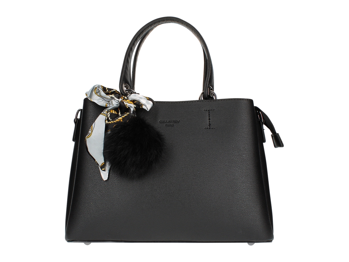 Bolsa Com Pompom E Cachecol