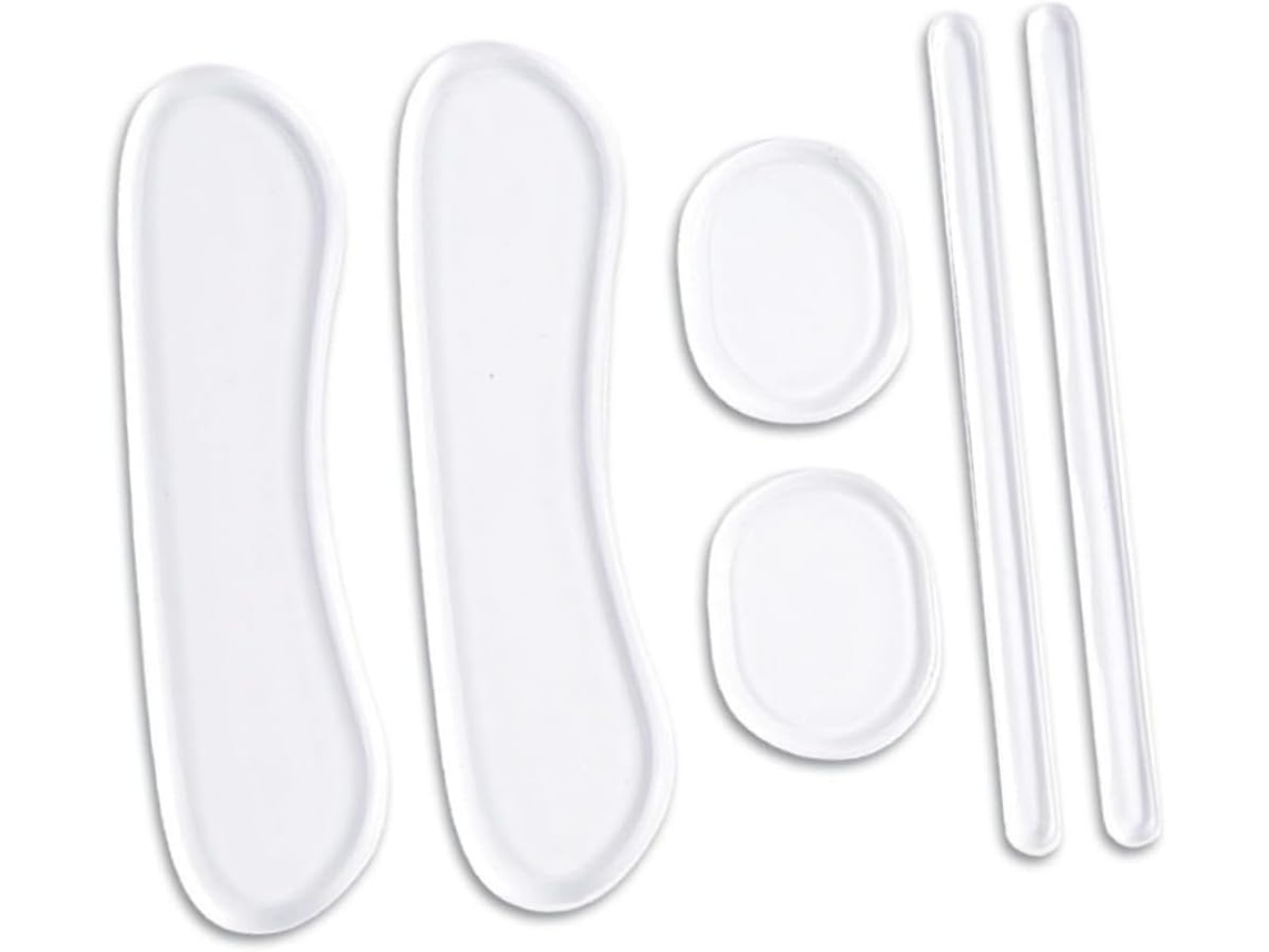 Protetores De Calcanhar Em Gel Antifricção Sherchpry 3 Peças, Transparentes, Para Uso Com Calçados Fechados E Atividades