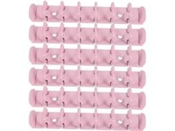 Conjunto De 6 Argolas Metal Para Caderno A7, Cor Rosa