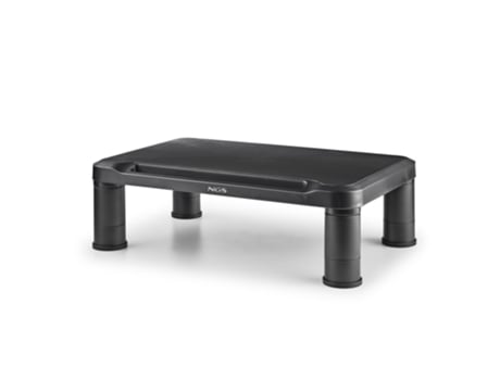 Tela Stand Suporte Elevatório Para Monitor De Computador E Notebook Que Reduz A Tensão No Pescoço. Regulável Em Altura. Suporta Até 20kg. Preto Ngs