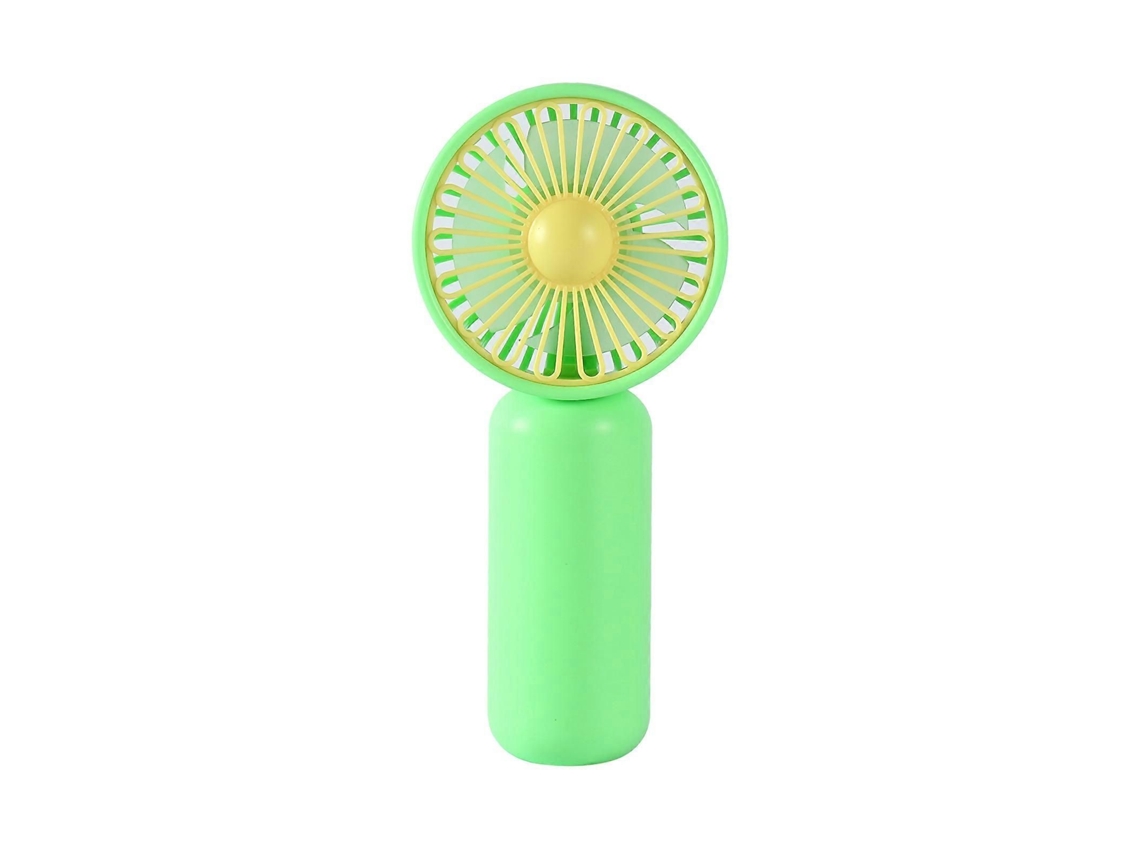 Mini Ventilador De Bolso Portátil Para Refrescar O Verão, Com Forte Fluxo Ar, Ideal Escritório, Viagens E Ativ Idades Ao Ar Livre. Cor Verde.