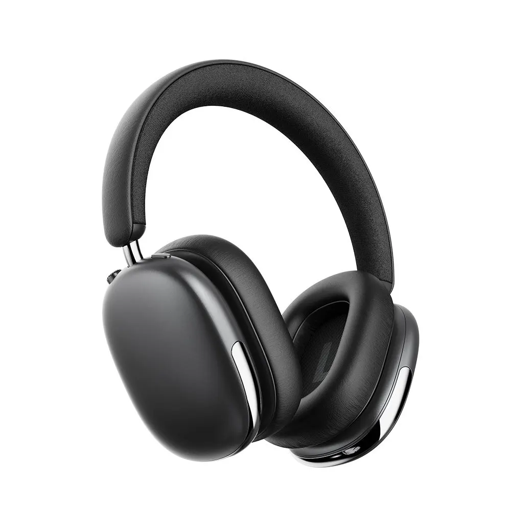 (preto) Fones de ouvido sem fio Bluetooth 5.4 com cancelamento de ruído, estilo supra-auricular, bateria de longa duração.