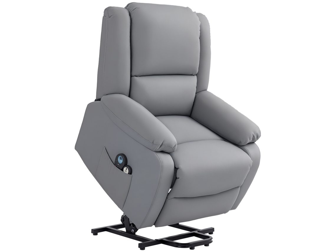 Poltrona de Massagem Cor Cinzento 89x93x105 cm Homcom