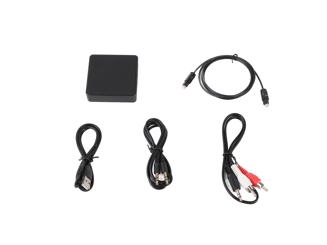 Adaptador De Áudio Sem Fio Bt 5.0 2 Em 1 Transmissor Receptor Com Interface Óptica Aux Plug And Play