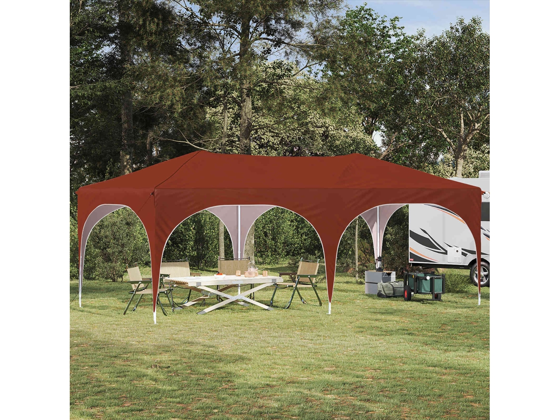 Vidaxl Tenda De Festa Pop-up 575 X 288 X 245 Cm Terracota