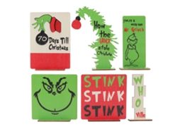 Conjunto de 6 Cartões Decorativos de Madeira Natal LAXISCREED