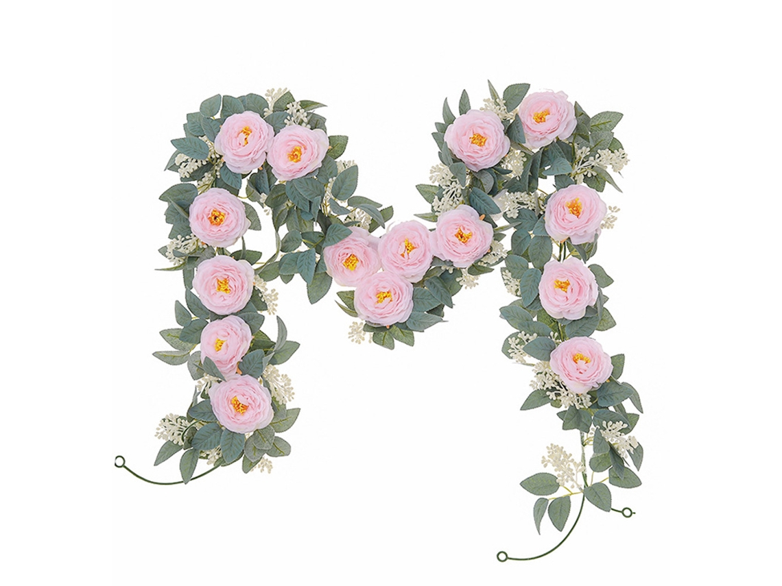 Guirlanda Artificial de Rosas, Rosa, 1 Unidade BRILVIBERA