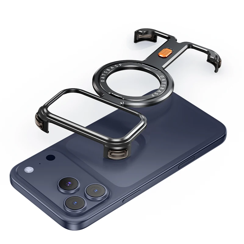 Capa Para Iphone 17 Pro Max (preta), Com Suporte Magnético Giratório De 360° E Compatível Com Magsafe.