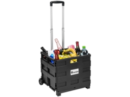 Tectake Carrinho De Compras Dobrável, Preto