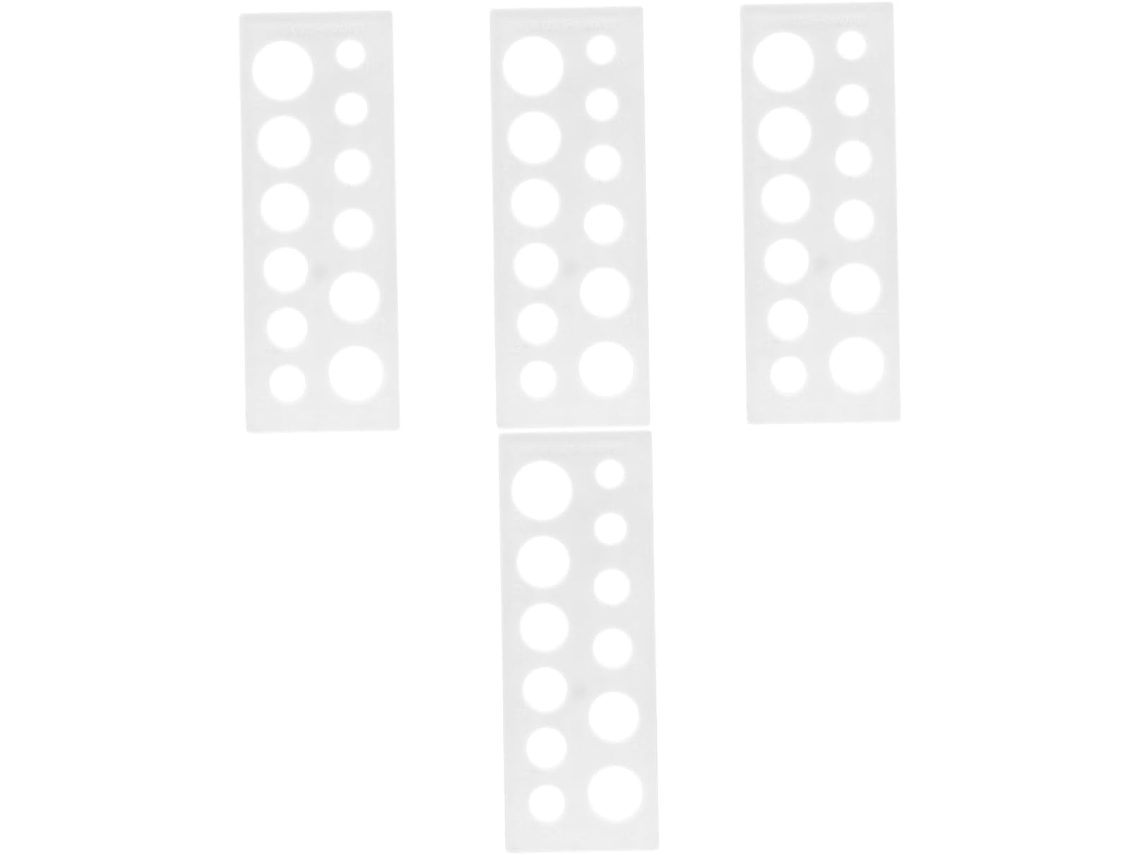 Conjunto De 4 Réguas Circulares Para Medição De Classificação De Cerejas