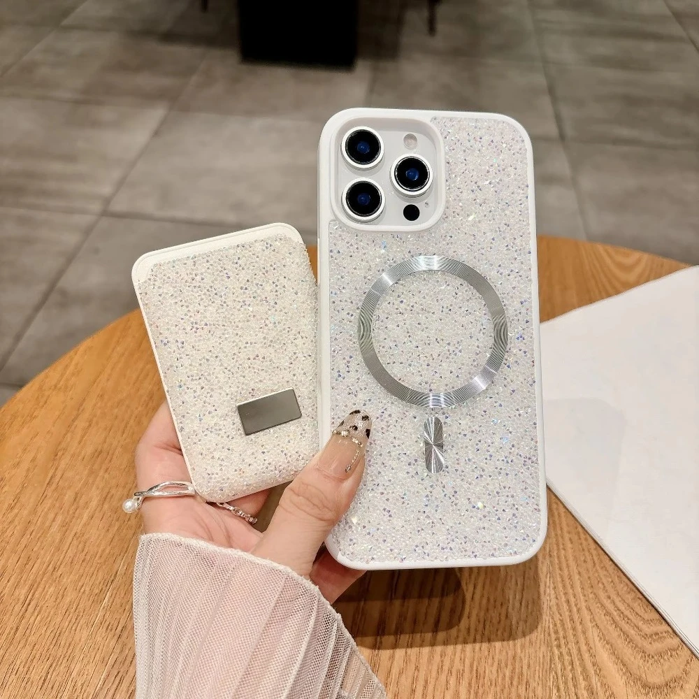 (branca, Iphone 13 Pro Max) Capa Para Celular Com Compartimento Magnético Para Cartão, Compatível Com Iphone, Capa Protetora À Prova De Choque.