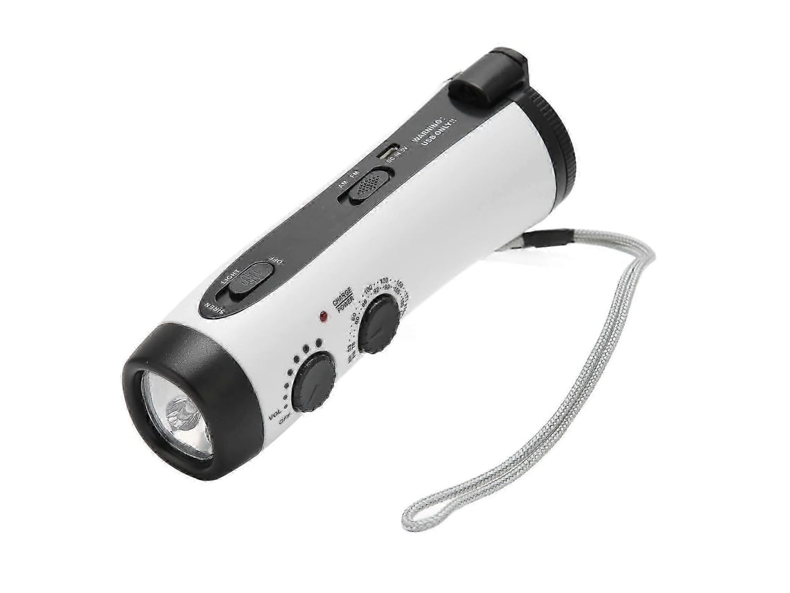 Rádio Portátil De Manivela, Rádio Meteorológico Fm Am Com Lanterna Led E Alça De Pulso Para Uso Externo. Olysi Shop