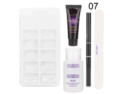 Kit De Extensão De Unhas Com Gel Uv, Caneta Uv, Modelos Rápidos E Lixa De Unhas (café)