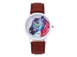 Relógio de pulso feminino Zhoulianfa F-460a, quartzo marrom.