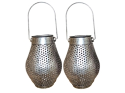 2pcs Lanternas De Metal
