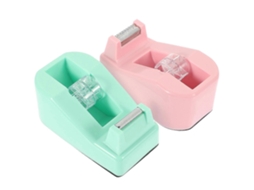 Dispensador de Fita Adesiva Prático para Escritório, Cor Macaron, 9x5x4,5cm, 2 Unidades. GOKOCO