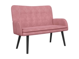 Sofá para 2 Pessoas Rosa 115 X 61 X 87 Cm Veludo MAISON EXCLUSIVE (v)