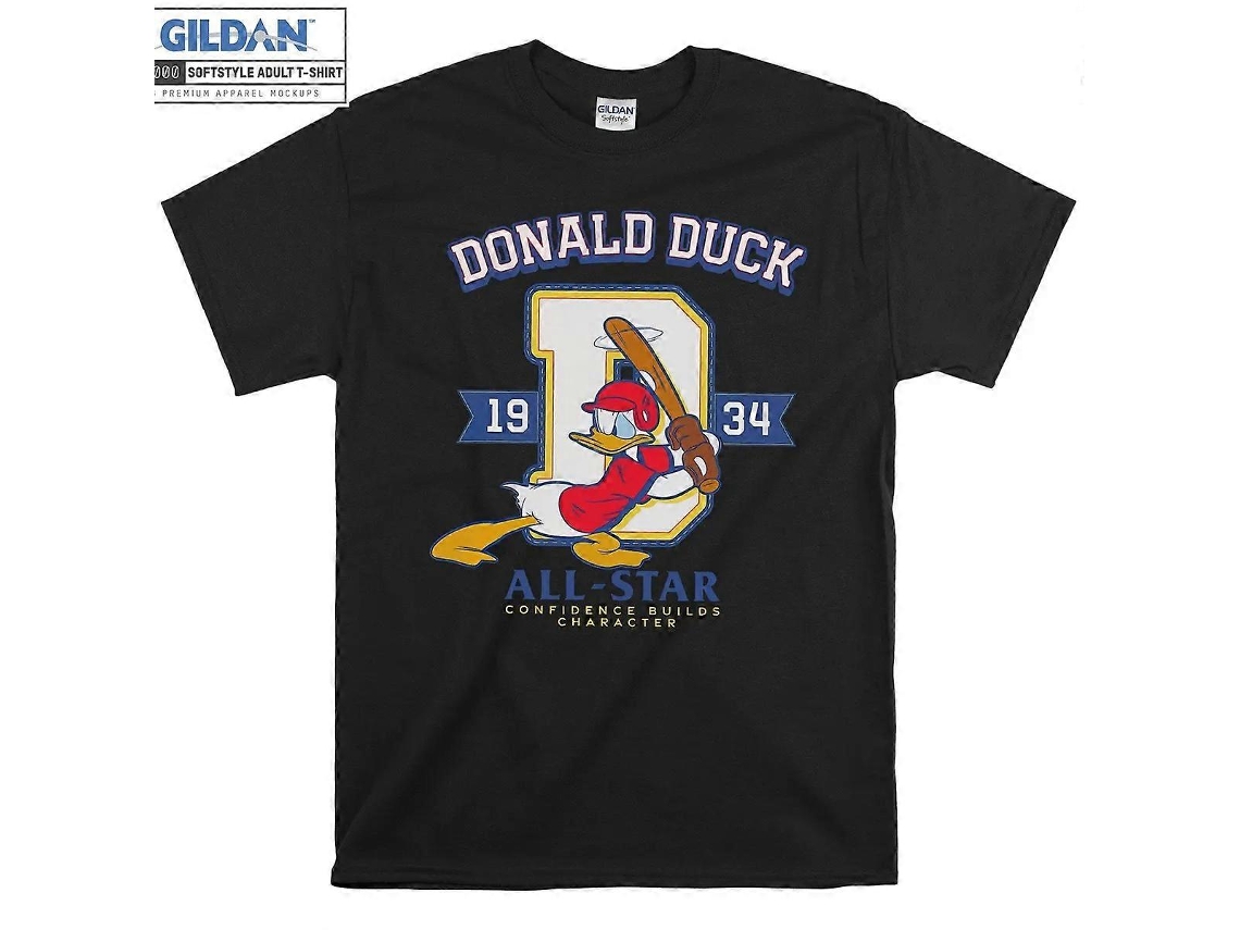 Donald Duck Baseball 1934 All Star Confidence Sports T shirt Gift Unisex Best Sellers Sizem ROCKINSTONE