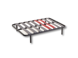 Sommier com estrado de ripas e pés 90x190 cm | Silencioso