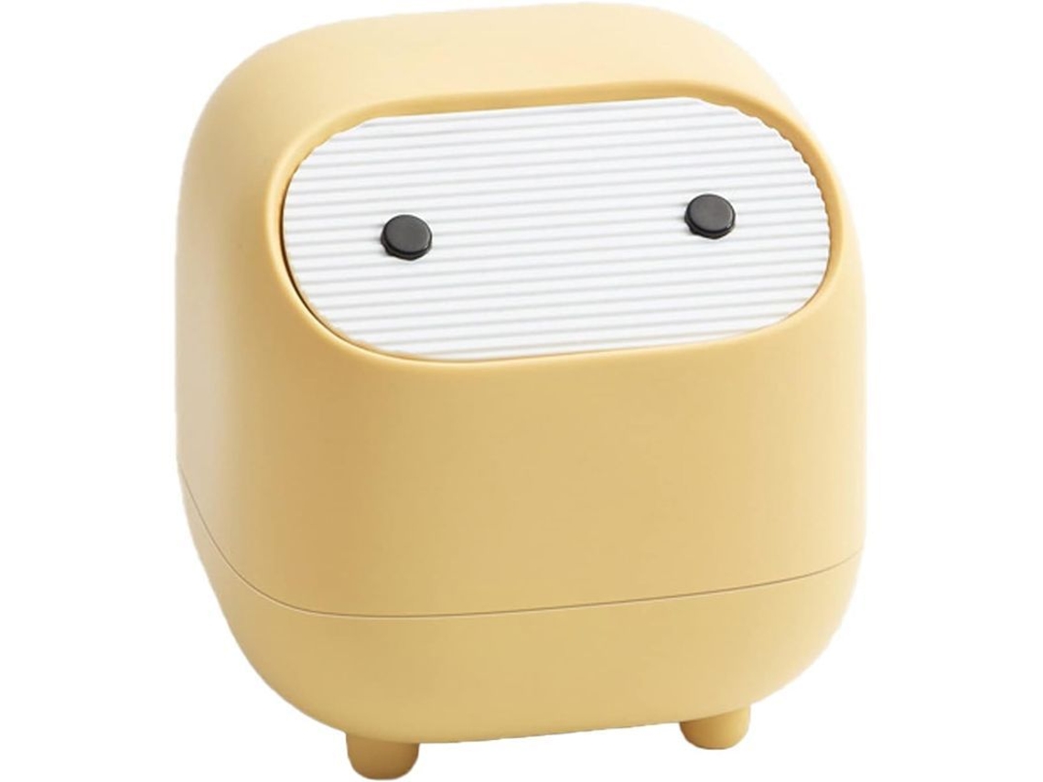 Bote De Lixo Ninja Bonito Com Tampa De Pressão Para Escritório Decoração Criativa Compacta E Durável