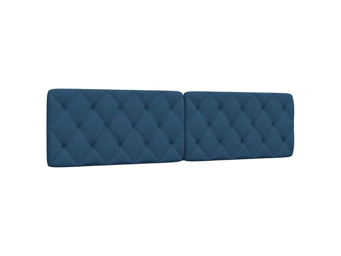 Vidaxl Almofadão De Cabeceira 200 Cm Tecido Azul