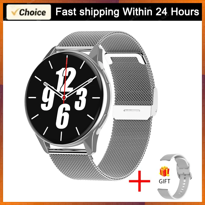 Smartwatch MDUG, chamadas Bluetooth, compatível com Android e iOS, dourado