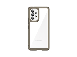 Capa De Celular Colorida Em Acrílico Resistente A Quedas Com Cobertura Totalcinza Translúcido, Samsung Galaxy A33