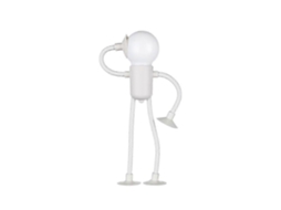 Changeable Shape Funny Sportsman Night Light Button Battery Desk Lamp Versatile Mini Lamp Creative Ornament Vacuum Adsorptionwhite