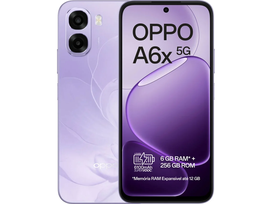 Smartphone OPPO A6X 5G  (6.75'' - 6 GB - 256 GB -  Violeta)